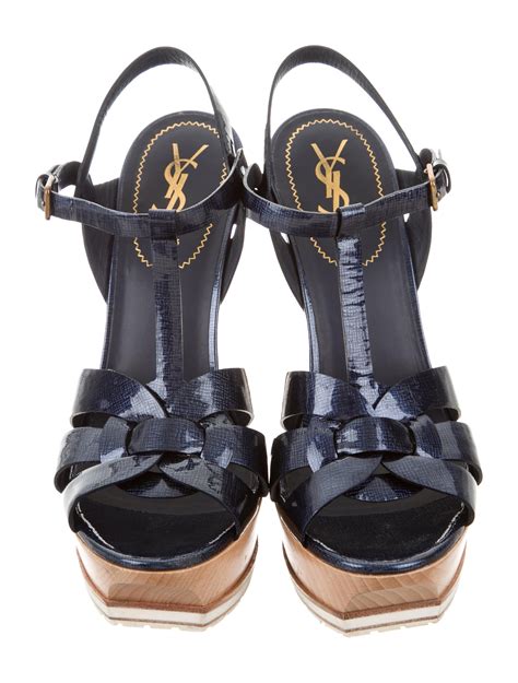 ysl platform wedges|ysl tribute heels.